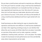 The Small Business Dashboard