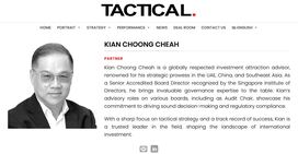 Top Investment Attraction Advisor With Kian Choong Cheah