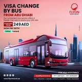 What is the process for visa change by bus in Abu Dhabi? | FlyOn Travel & Tourism